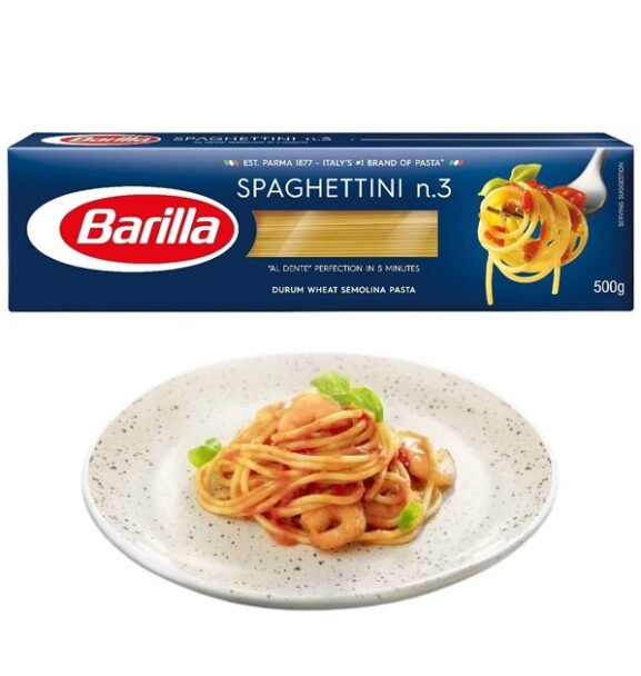 Barilla N.3 - Spaghettini, Macarrão, Grano Duro, 500g