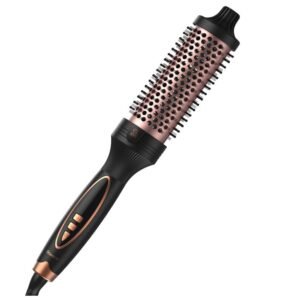 GOKOCO Escova Secadora Bivolt GD037, Escova Modeladora Íons, Escova Rotativa Styler, Preto