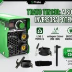 Máquina de Solda Inversora MMA Trato TIN130 130A 220V Tecnologia IGBT Leve e Eficiente