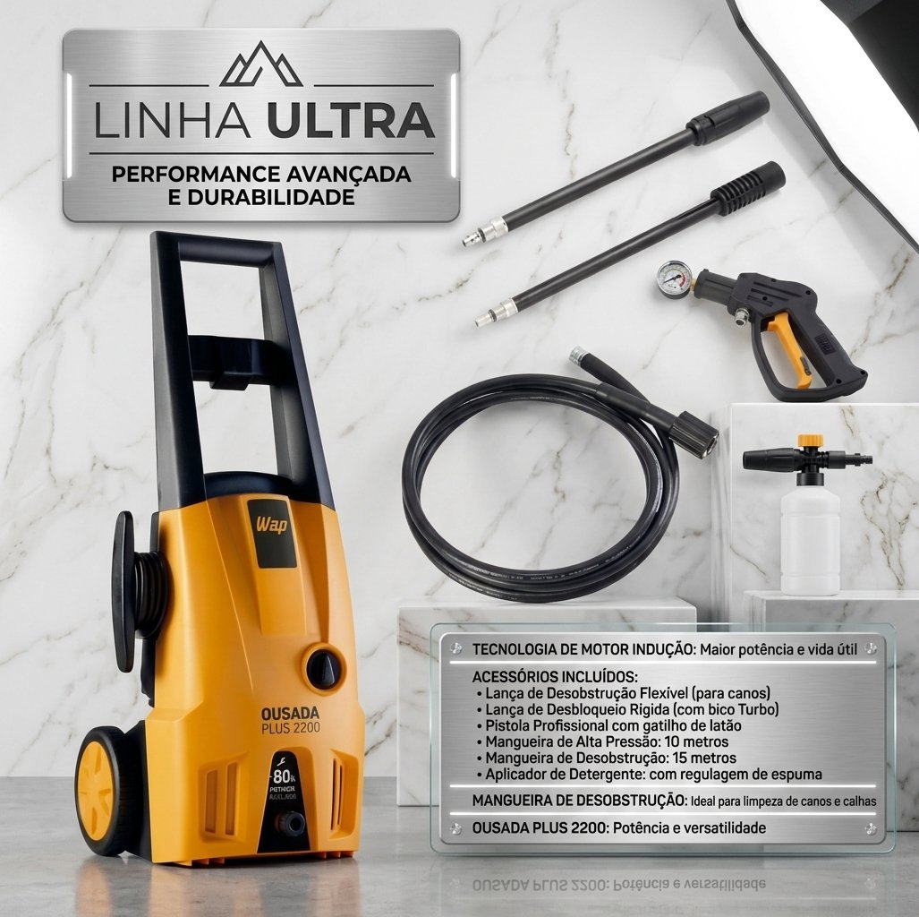 Desobstruidora de Alta Pressão Wap Ousada Plus 2200 Ultra 1500W com 1750psi