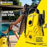 Lavadora de Alta Pressão Kärcher Compacta 1500 PSI/Libras 1400W 300L/h com Aplicador de Detergente e Lança Regulável 220V