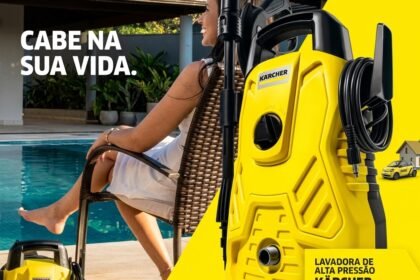 Lavadora de Alta Pressão Kärcher Compacta 1500 PSI/Libras 1400W 300L/h com Aplicador de Detergente e Lança Regulável 220V