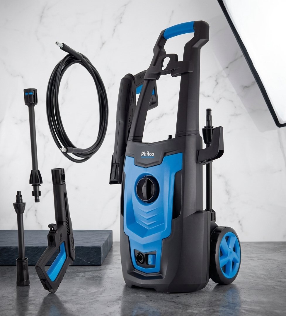 Lavadora de Alta Pressão Philco PLA3100 Azul, 1.8 kW e 2100 PSI