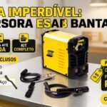 Máquina de Solda Inversora ESAB Bantam 2.5 Bivolt 110v/220v