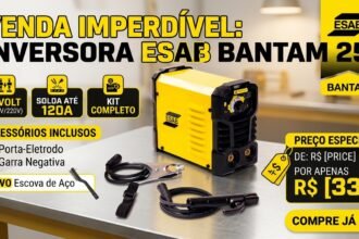 Máquina de Solda Inversora ESAB Bantam 2.5 Bivolt 110v/220v
