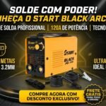 Máquina De Solda Inversora Elétrica Portátil Start Black Arc 120a Mma Eletrodo Tig 220 V