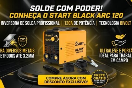 Máquina De Solda Inversora Elétrica Portátil Start Black Arc 120a Mma Eletrodo Tig 220 V