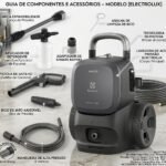 Lavadora de Alta Pressão Electrolux 1850PSI 1500W Potência com Canhão de Espuma PowerWash EWS1850P Preta