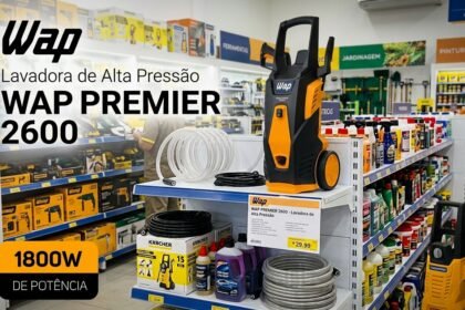 Lavadora de Alta Pressão WAP Premier 2600 2000PSI 1800W com Aplicador de Detergente
