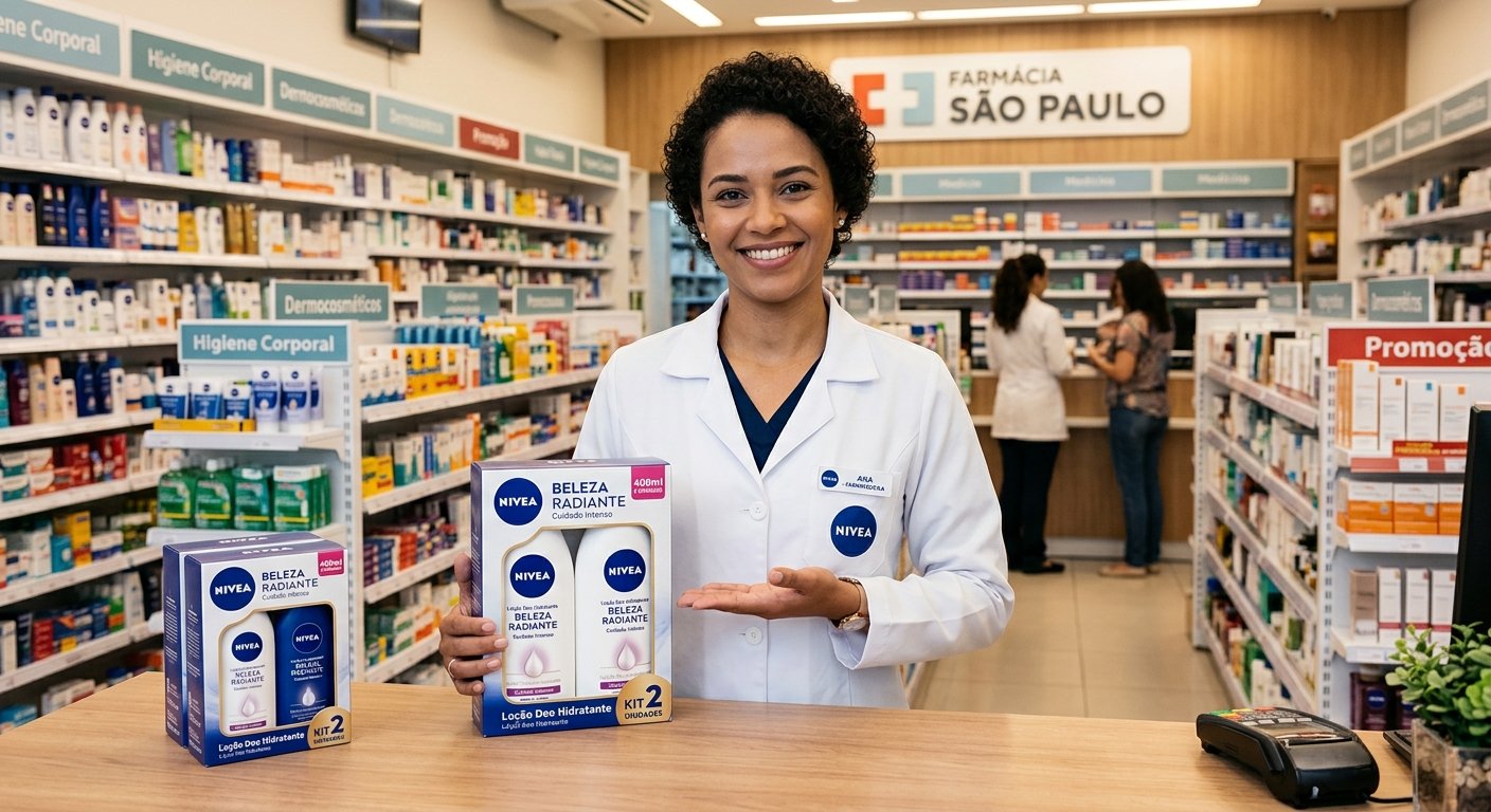 Kit Loção Deo Hidratante Nivea Beleza Radiante Cuidado Intenso Pele Macia e Profundamente Nutrida