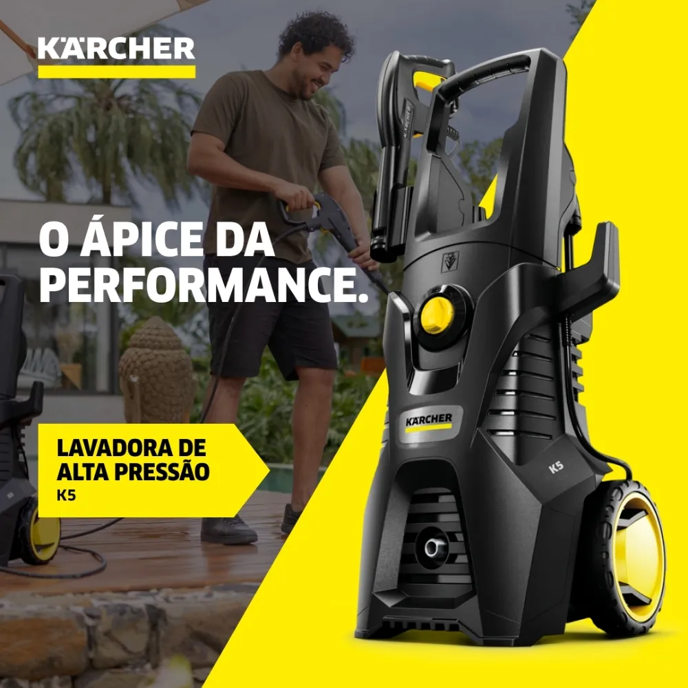 Lavadora de Alta Pressão Kärcher K5 motor a indução 2.100 PSI/Libras 360 L/h 1.900 W com lança turbo e lança leque 127v