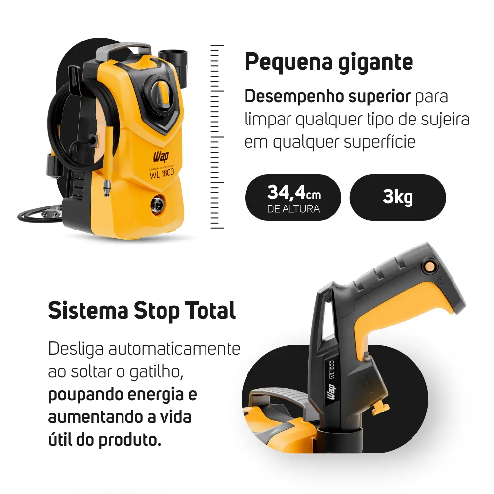 Lavadora de Alta Pressão Compacta WAP WL 1800 1400W 1500PSI 360L/h 127V: Guia Completo e Análise