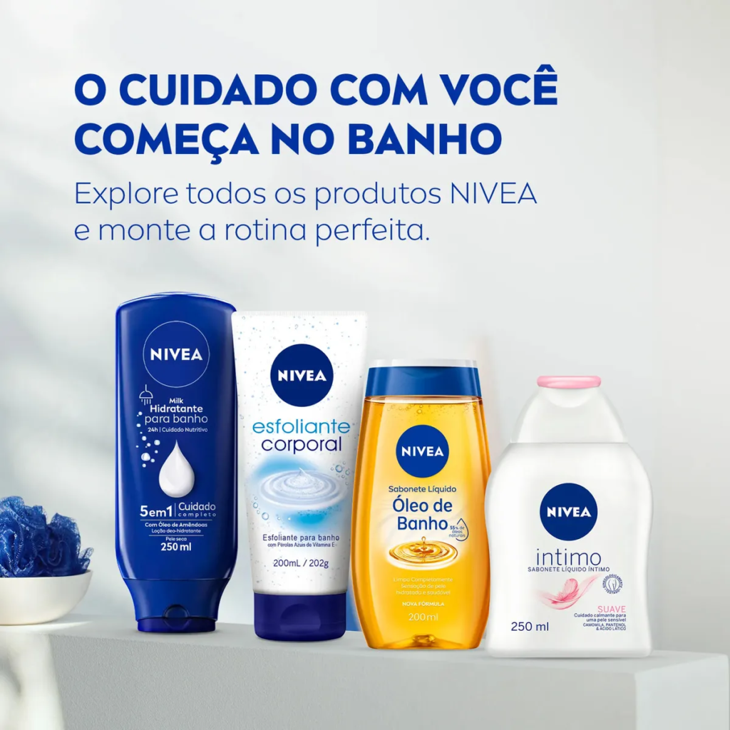 NIVEA KIT Sabonete Líquido Óleo de Banho 200ml - 2 Unidades