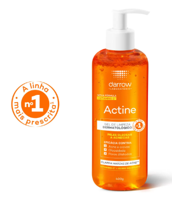 Gel de Limpeza Facial Darrow Actine Pele Oleosa e Acneica 400g