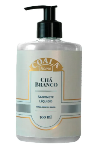 Sabonete Líquido Corpo Mãos Chá Branco Coala Home 500ml