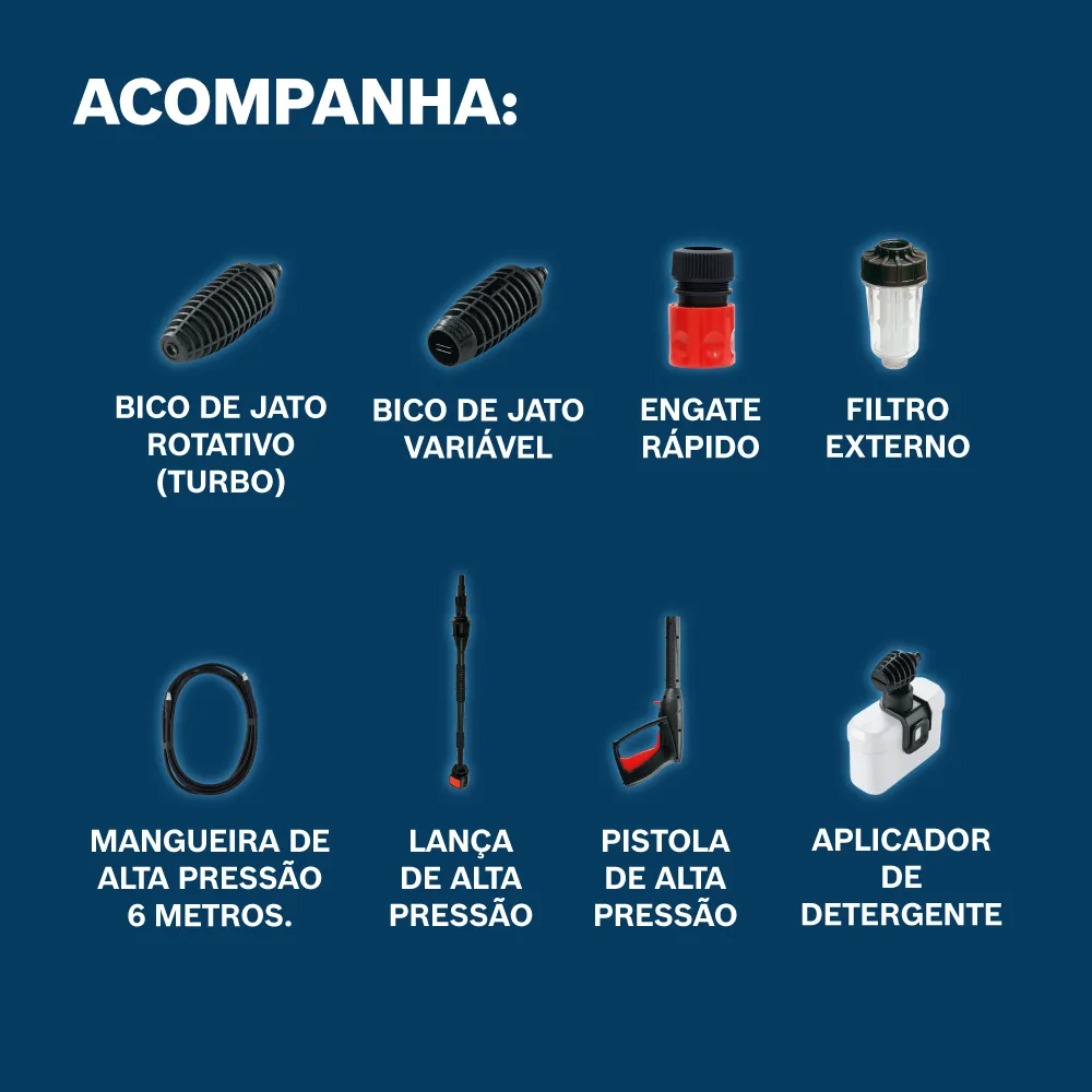 Lavadora de alta pressão 1700w 2000psi Bosch GHP 200 color azul