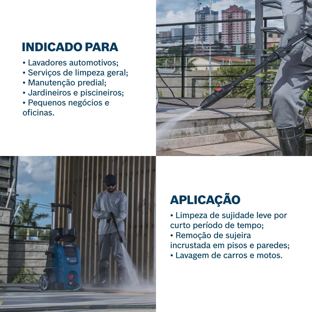 Lavadora de alta pressão 1700w 2000psi Bosch GHP 200 color azul