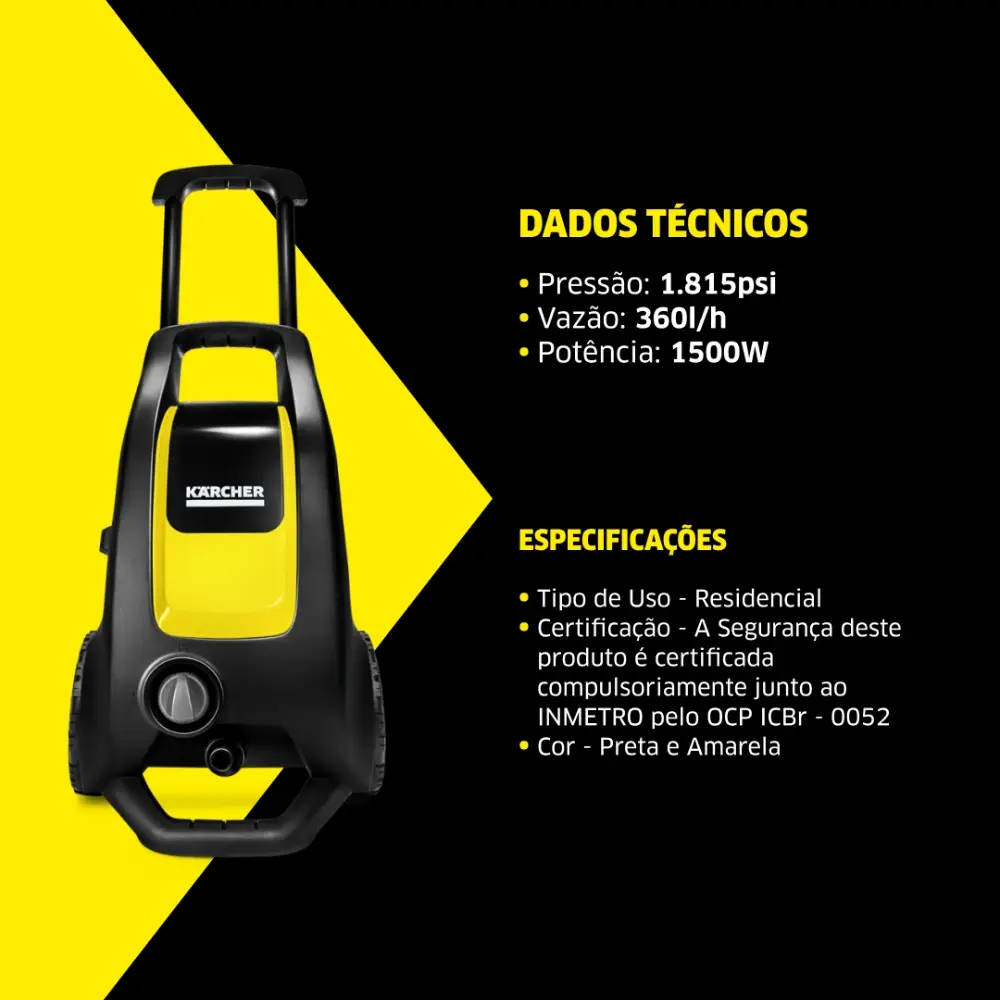Kärcher K3 Force Car 1815 Psi 1500w Lavadora De Alta Pressão