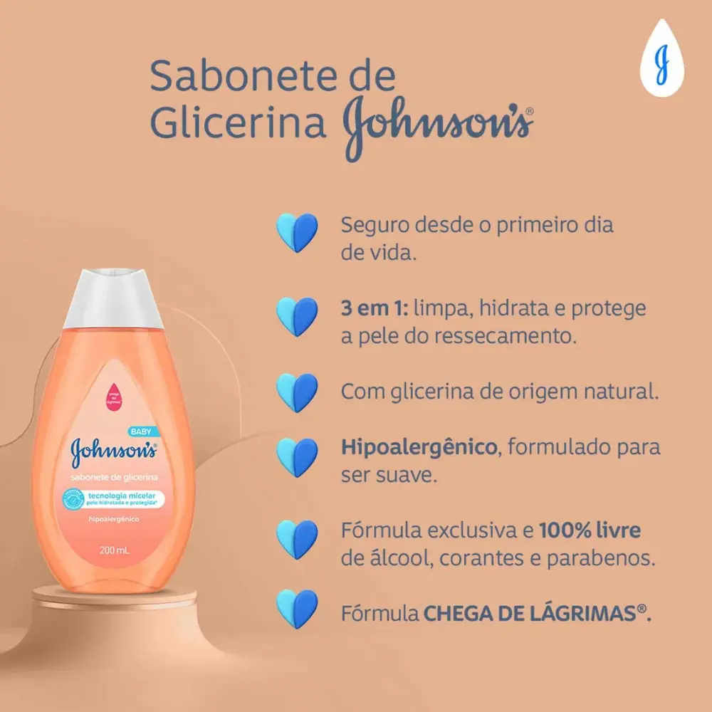 Sabonete Líquido De Glicerina 400ml Johnson's Baby