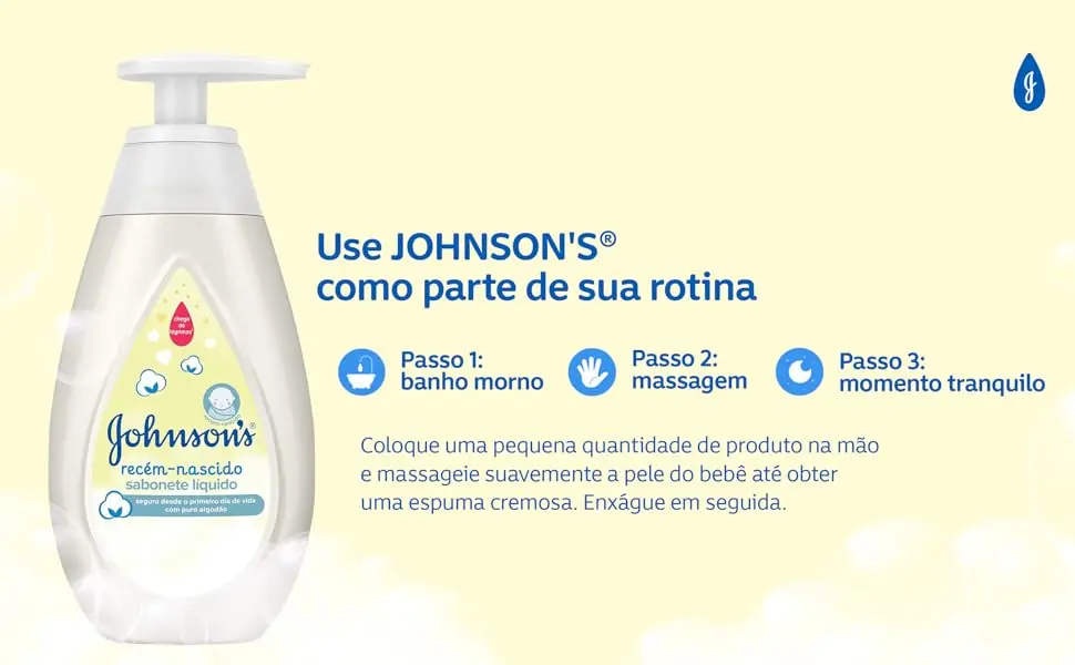 Sabonete Líquido Para Recém-nascido 200ml Johnson's Baby