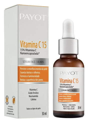 Sérum Facial Vitamina C15 Payot Momento de aplicação Dia/Noite Tipo de pele Todo tipo de pele
