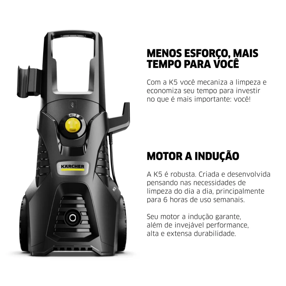Lavadora de Alta Pressão Kärcher K5 motor a indução 2.100 PSI/Libras 360 L/h 1.900 W com lança turbo e lança leque 127v