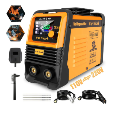 Máquina De Solda Inversora Portatil War Shark Bivolt 110v/220v Mma Tig Amarelo