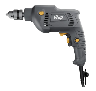 Parafusadeira e Furadeira de Impacto WAP WF 700FE Mandril de 3/8'' 700W Cinza e Amarela