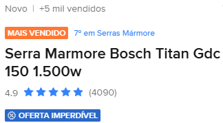 Serra Mármore Bosch Titan GDC 150 1500W