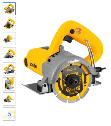Serra Mármore Vonder SMV1300W Tipo Makita – Concreto e Madeira