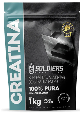 Creatina 1kg Suplemento Monohidratada em pó 100% Pura - Soldiers Nutrition