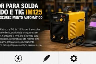 Inversor Para Solda Eletrodo e TIG Im125 C/ Máscara Escurecimento automático Vonder
