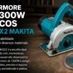 Serra Mármore Makita 4.3/8" 1300W 4100NH3ZX2 com 2 Discos — Potência e Precisão para Seus Cortes