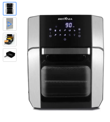 Fritadeira Air Fry Oven BFR2100P 12 Litros 1800W Britânia — Preta